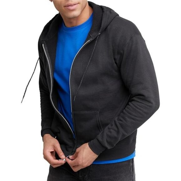 Mens Full Zip Fleece Hoodie Sweatshirt Warm Hooded Jacket Unisex Casual - Picture 7 of 7